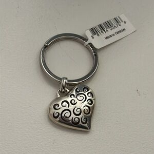 Brighton Bella Luna Silver Heart Keychain